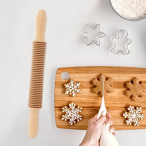HEMOTON Pasta Rolling Pin Pasta Making Tool Multitools Multipurpose Tool Clay Rolling Pin Dough Cutter Roller Gnocchi Board Lefse Griddle Baking Rolling Pin Wood Pastry Slicer - CookCave