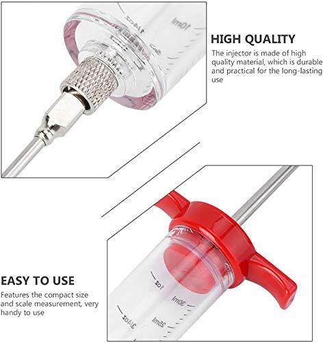 Meat Injector, Plastic Marinade Turkey Injector with 1-oz Capacity 2pcs stainless steel needles by DIMESHY - CookCave