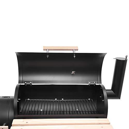 Charcoal Grill with Side Fire Box and Offset Smoker, BBQ Outdoor Picnic, Camping, Patio Backyard Cooking - CookCave