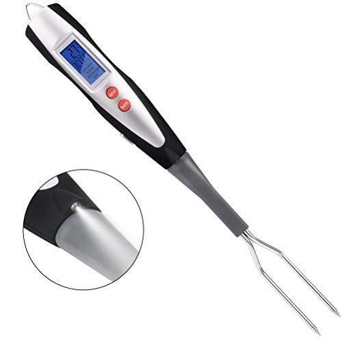Meat Thermometer Digital Food Thermometer with Electronic Ready Alarm, Instant Read Thermometer Fork for BBQ Cooking Grilling Kitchen Gadgets Steak Pork - CookCave