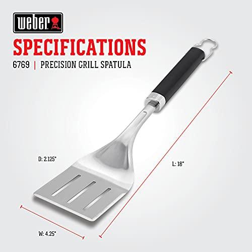 Weber Precision Grill Spatula, Silver/Black - CookCave