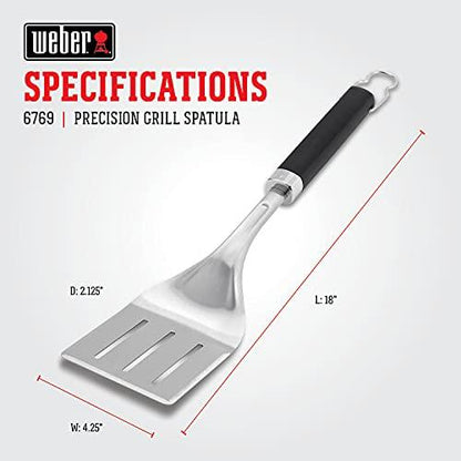 Weber Precision Grill Spatula, Silver/Black - CookCave