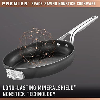 Calphalon Premier Space-Saving Hard-Anodized Nonstick 5-Quart Saute Pan with Lid - CookCave