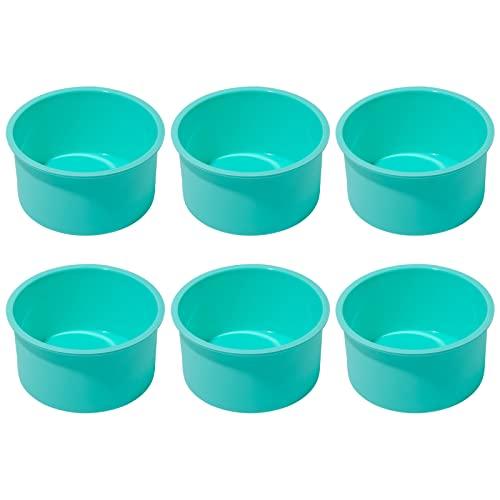 Staruby Silicone Mini Round Cake Molds, 4 Inch, Green, Set of 6 - CookCave