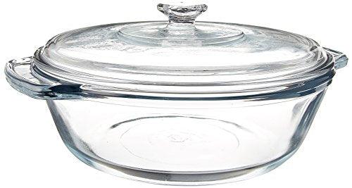 Anchor Hocking 2 Quart Round Glass Casserole Baking Dish, Medium - CookCave