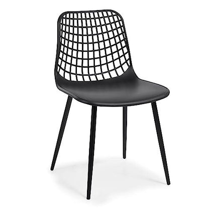 POLY & BARK Marais Chair, Set of 4, Black - CookCave