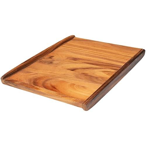 Villa Acacia Reversible Wood Pastry Board and Cutting Board with Lipped Edges, 28 x 22 x 1.5 Inches - CookCave