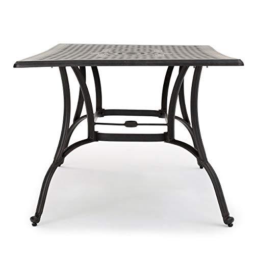 Christopher Knight Home Alfresco Outdoor Cast Aluminum Rectangular Dining Table, Bronze - CookCave