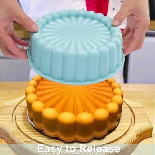 Palksky Charlotte Cake Pan Silicone, Nonstick, 10 inch Round Cake Molds for Baking - CookCave