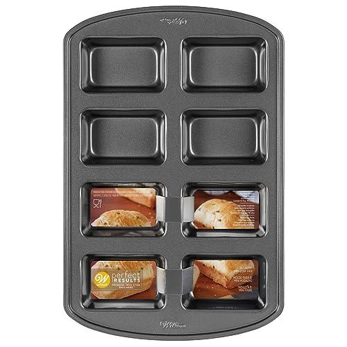 Wilton Perfect Results Non-Stick Mini Loaf Pan, 8-Cavity, 15.2 IN x 9.5 IN x 1.6, Gray - CookCave