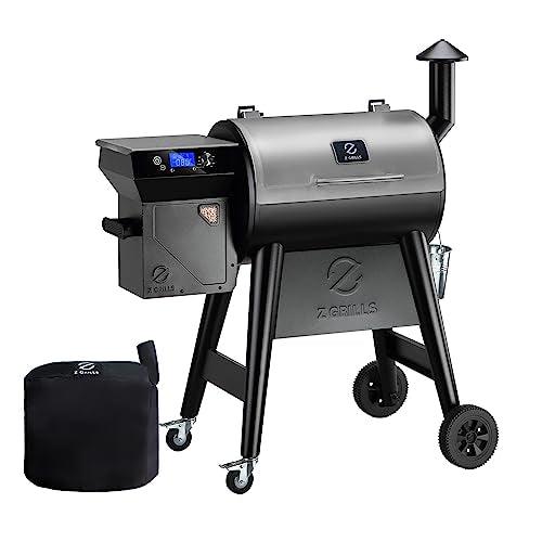 Z GRILLS 2023 Newest Pellet Grill Smoker with PID 2.0 Controller, Meat Probes, Rain Cover, 450E - CookCave