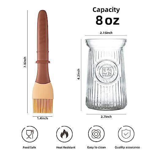 Buaic Silicone Basting Pastry Brushes Set of 3 with Oil Dispenser 2 in 1 Heat Resistant Pastry Brushes Spread Oil Butter Sauce Marinades for BBQ Grill Barbecue Baking Kitchen Cooking BPA Free - CookCave