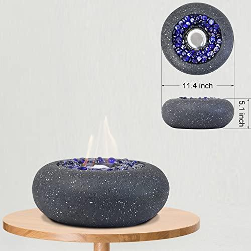 11-inch Portable fire Pit, Tabletop Fireplace fire Bowl Use Iso-Propyl Alcohol as Fuel. Clean-Burning Bio Ethanol Ventless Fireplace for Indoor Outdoor Patio Parties Events - CookCave