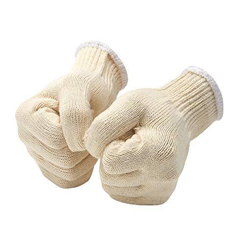 EBLAELEL Safety gloves white cotton bbq heat liners grilling work glove men cooking women knitted cotton Pack of 12 - CookCave