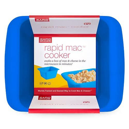 Rapid Mac Cooker | Microwave Macaroni & Cheese in 5 Minutes | Perfect for Dorm, Small Kitchen or Office | Dishwasher-Safe, Microwaveable, BPA-Free (Blue, 1-Pack)… - CookCave