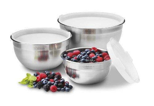 Cuisinart Mixing Bowl Set, Stainless Steel, 3-Piece, CTG-00-SMB - CookCave