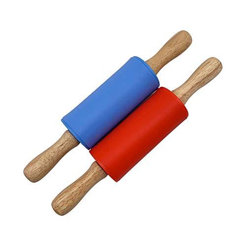 Small Rolling Pin for Kids Child, Wooden Handle Rolling Pin Non-Stick Silicone Rolling Pin, Rodillo de Cocina Rodillos Para Reposteria Fondant, Rodillos Para Masa. - CookCave