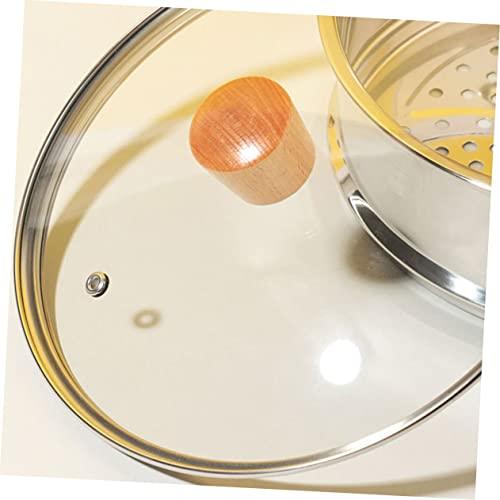 FELTECHELECTR Tempered Glass Lid Steak Cooker Lid Microwave Glass Plate 7 Inch Glass Lid for Frying Pan Replacement Pot Lid Replacement Universal Pot Cover Kitchen Cooking Pot Lid Dome - CookCave