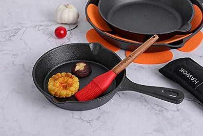 HAWOK DIA.6 inch Round Mini Skillet Black Pack of 6… - CookCave