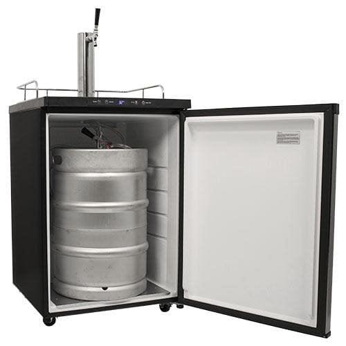 EdgeStar KC3000SS Full Size Kegerator with Digital Display - Black and Stainless Steel - CookCave