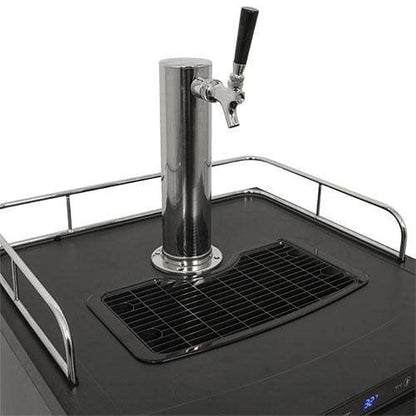 EdgeStar KC3000SS Full Size Kegerator with Digital Display - Black and Stainless Steel - CookCave