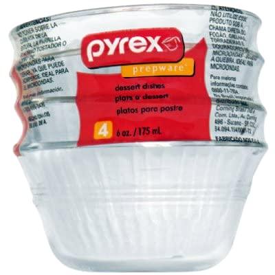 Pyrex Glass Bakeware Custard Cups 6 oz (Set of 12) with Supreme Box Safe Packaging - CookCave