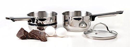 RSVP International 1-quart Induction Double Boiler, 2 Cups, Multi Color - CookCave