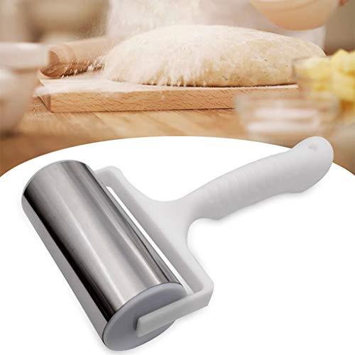 Goeielewe Stainless Steel Rolling Pin with Plastic Handle, Small Mini Pastry and Pizza Dough Baker Roller Ideal for Baking Dough, Pizza, Pie, Pastries, Pasta and Cookies (Random Color) - CookCave