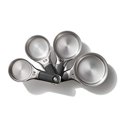 OXO Good Grips 4 Piece Stainless Steel Measuring Cups with Magnetic Snaps - CookCave