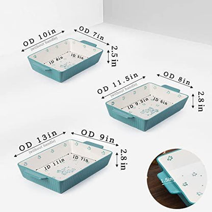 Wisenvoy Baking Dish Casserole Dish Ceramic Casserole Dishes For Oven Lasagna Pan Bakeware Sets Baking Dish Set - CookCave