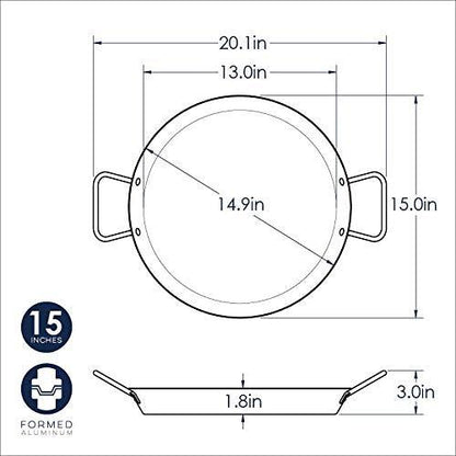 Nordic Ware Paella Pan, 15-Inch, Tan - CookCave