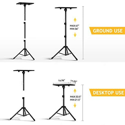 Facilife Projector Stand Tripod,Laptop Tripod Projector Stand Adjustable Height 22 to 47 Inch, Projector Tripod Stand, Tripod for Porjector, Projector Stand for Outdoor Movies - CookCave