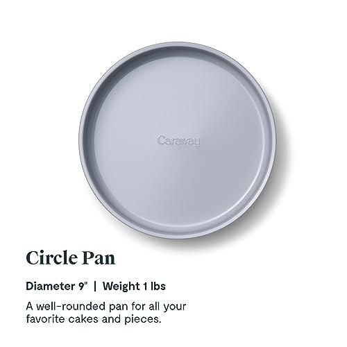 Caraway Non-Stick Ceramic 9” Circle Pan - Naturally Slick Ceramic Coating - Non-Toxic, PTFE & PFOA Free - Perfect for Birthday Cakes, Tartes, & More - Cream - CookCave