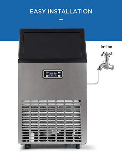 ADT Ice Machine Stainless Steel Under Counter Freestanding Commercial Ice Maker Machine - CookCave