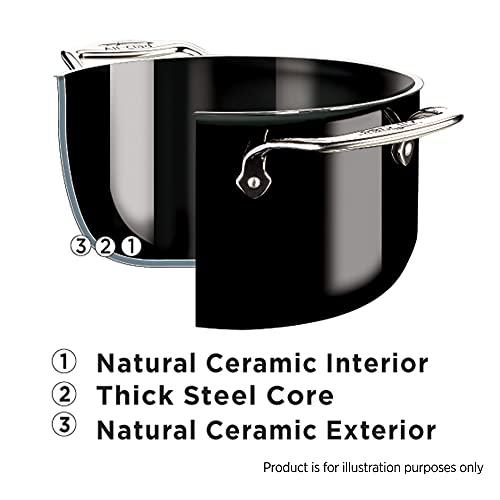 All-Clad FUSIONTEC Natural Ceramic with Steel Core Soup Pot, 4 quart, Onyx - CookCave