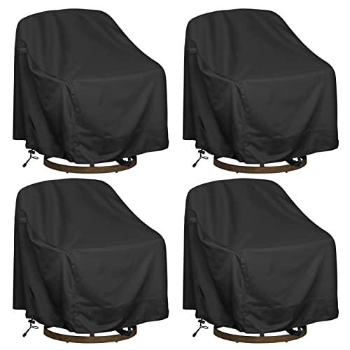 Outdoor Swivel Lounge Chair Cover 4 Pack,Waterproof Heavy Duty Outdoor Chair Covers, (39" W X 37" D X 38" H) Patio Furniture Cover for Swivel Patio Lounge Chair - CookCave