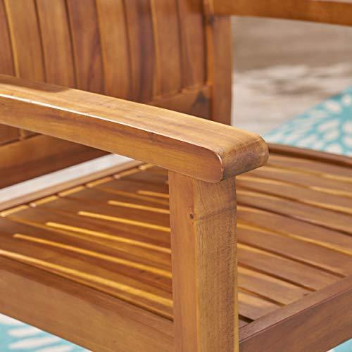 Christopher Knight Home Teague Outdoor Acacia Wood Dining Chairs (Set of 2), Teak Finish - CookCave