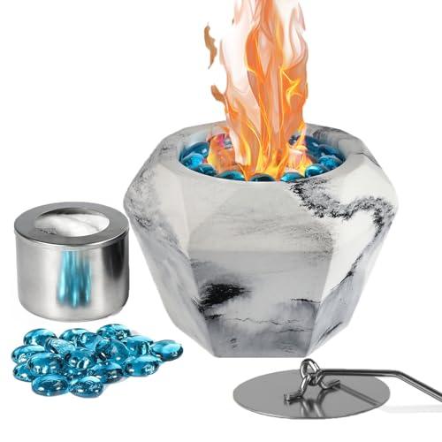 Tabletop Fireplace,Tabletop Fire Pit, Fire Bowl Mini Fire Pit Rubbing Alcohol Fireplace Table Top Fire Pit Bowl Long Burning Smokeless Housewarming Gift with Indoor & Outdoor - CookCave