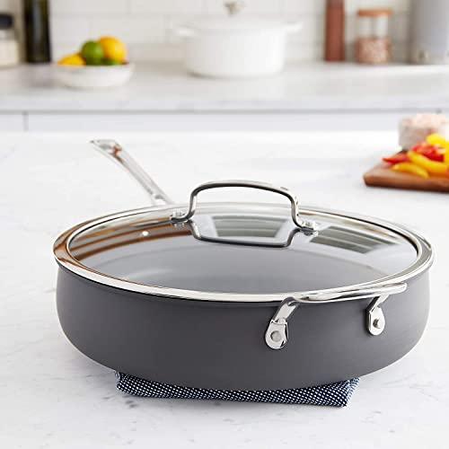 Cuisinart Contour Hard Anodized 5-Quart Saute Pan with Helper Handle and Cover - CookCave