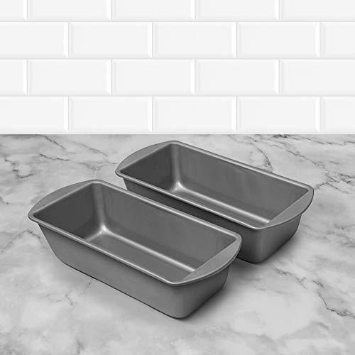 G & S Metal Products Company OvenStuff Nonstick Large Loaf Baking Pan, Set of 2, Gray - CookCave