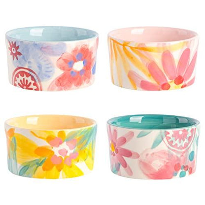 SPICE BY TIA MOWRY Goji Blossom 8-Piece Hand-Painted Ramekin Set - CookCave