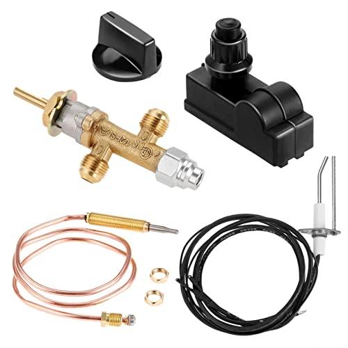 HZ-MONSTAR Low Pressure LPG Propane Gas Fireplace Fire Pit Flame Failure Safety Control Valve Kit with Igniter Assembly Fire Pit Igniter, Push Button Ignition Kit for Gas Grill, Heater, Fire Pit - CookCave