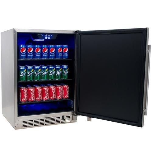 EdgeStar CBR1501SSOD 24 Inch Wide 142 Can Built-In Outdoor Beverage Cooler - CookCave