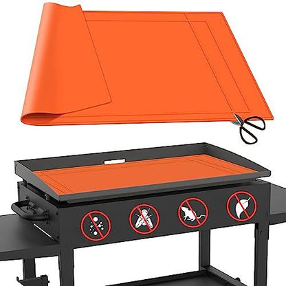 HONSREO 36" Griddle Silicone Mat for Blackstone 36/30/28 Inch, Food Grade Grill Protective Mat All Season Grill Protector Cover Cuttable and Customizable - CookCave