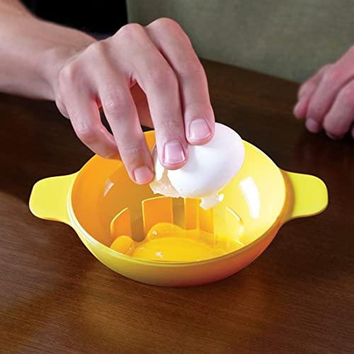 Microwave Egg Cooker Poacher Scramble Omelet Eggwich Maker with Silicone Handles Yolk Separator and Shell Cracker - CookCave