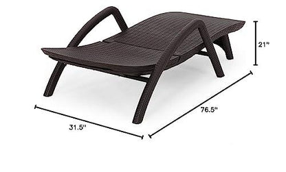 Christopher Knight Home Blanche Outdoor Faux Wicker Chaise Lounges (Set of 2), Dark Brown - CookCave