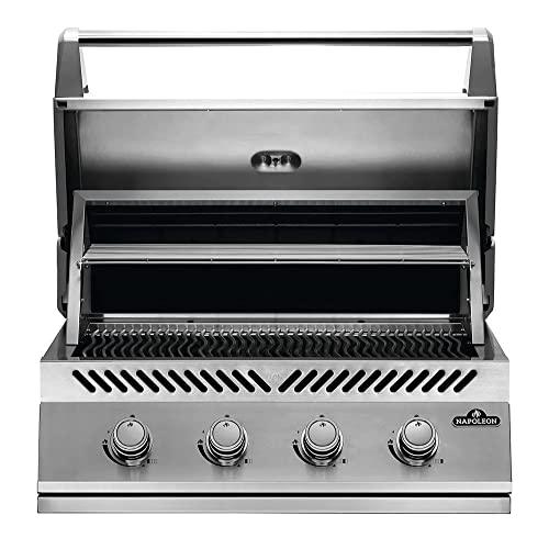 Napoleon Built-In 500 Series 32-Inch Built-In Gas Barbecue Grill Head - BI32PSS - Marine Grade Stainless Steel, Propane, 4 Main Burners, 7.5 mm Stainless Steel Grids - CookCave