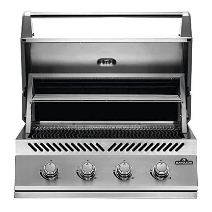 Napoleon Built-In 500 Series 32-Inch Built-In Gas Barbecue Grill Head - BI32NSS - Marine Grade Stainless Steel, Natural Gas, 4 Main Burners, 7.5 mm Stainless Steel Grids - CookCave