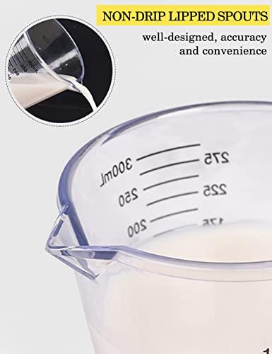 Measuring Cups Set, Liquid Measuring Cups For 3 For Kitchen - BPA Free Plastic Set with Spout Multiple Measurement Scales (Clear) - CookCave