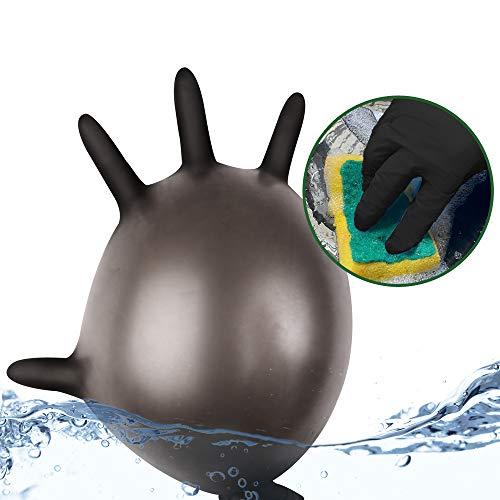 Kexle Nitrile Disposable Gloves Pack of 100, Latex Free Safety Working Gloves for Food Handle or Industrial Use, Black, Large(Pack of 100), (2D-IJ9V-27IH) - CookCave